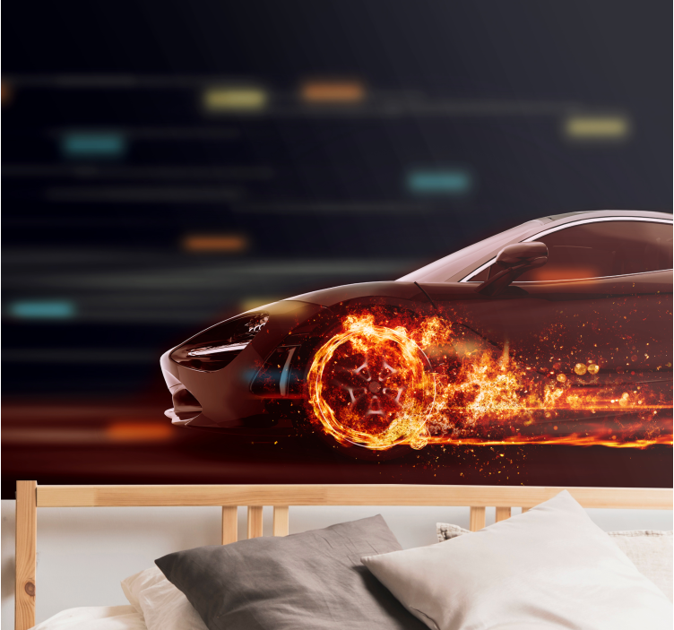 Dinamikus versenymozgás jármű falfestmények - TenStickers