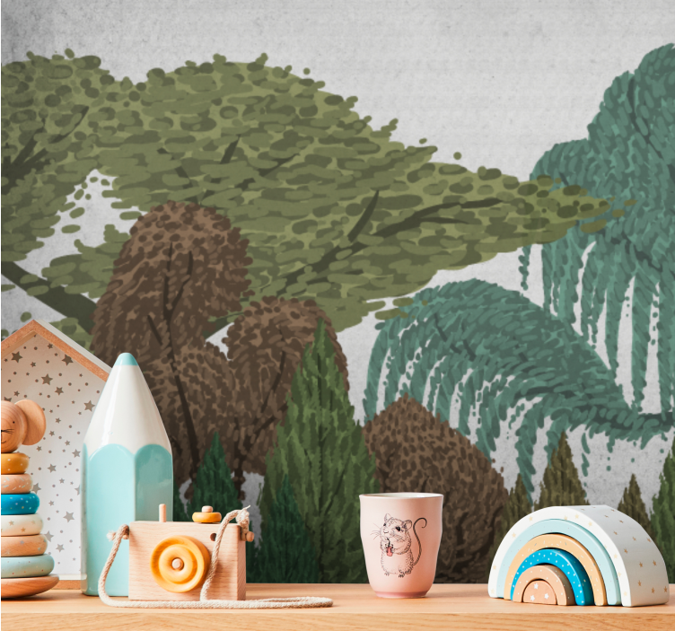 Élénk lombkorona táj természeti falikárpitok - TenStickers