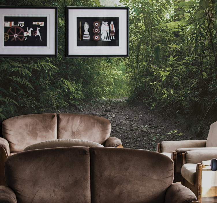 élénk zöld ösvény Természeti falikárpitok - TenStickers