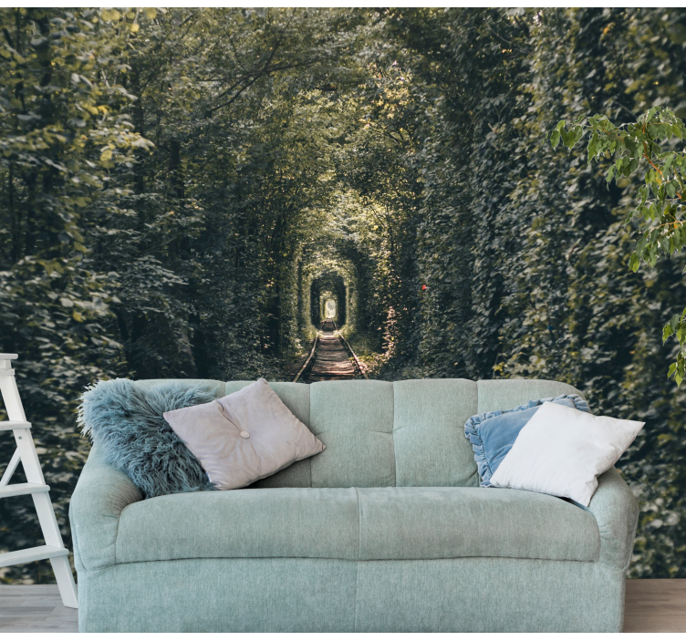 Erdei alagút ösvény Táj falfestmények - TenStickers