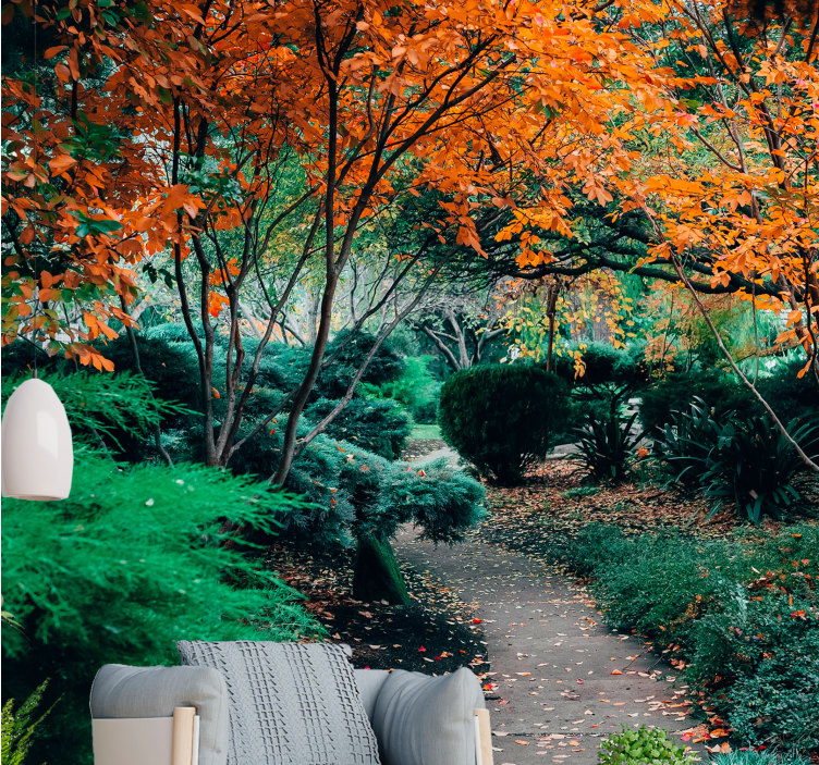 Fák közötti ösvény - természeti falikárpitok - TenStickers