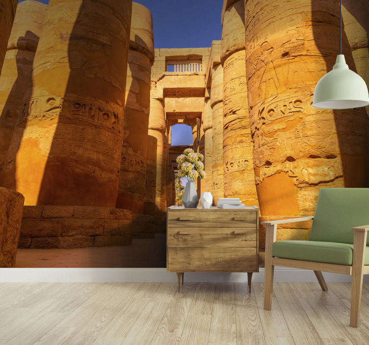 Egyiptomi oszlopok klasszikus művészet falfestmény - TenStickers