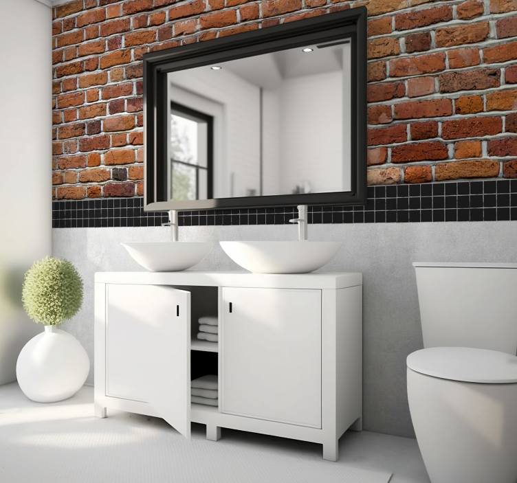 Falikép tégla csempével - TenStickers