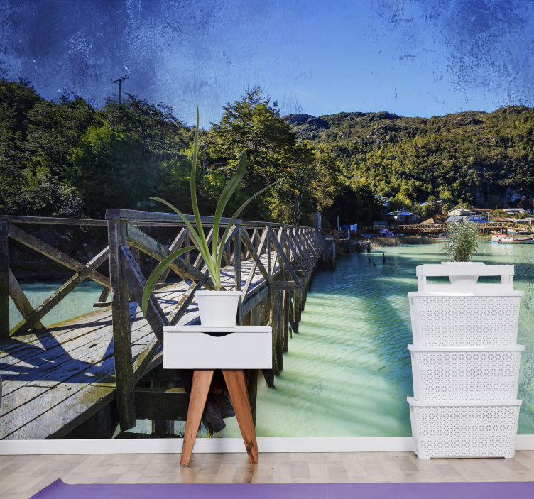 Festői tengerparti ösvény Táj falfestmények - TenStickers