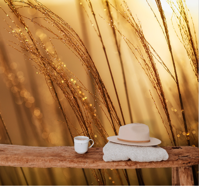 Finom arany fű természeti falikárpitok - TenStickers