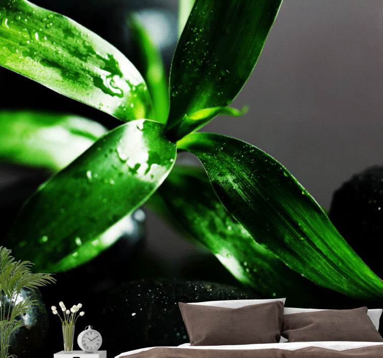 Friss levél textúra természeti falikárpitok - TenStickers