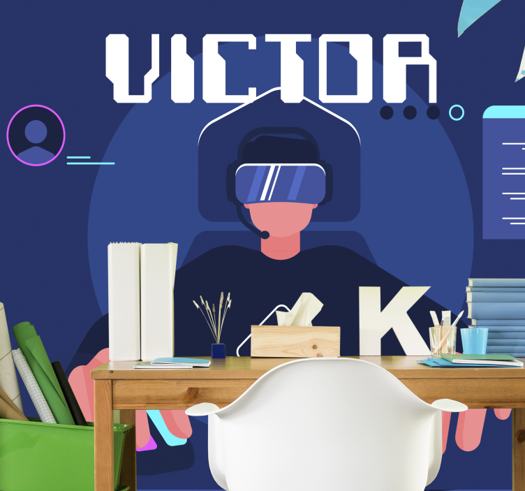 Gamer boy egyedi falfestmény - TenStickers