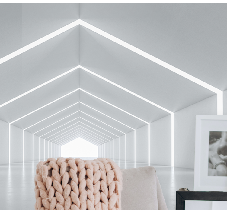 Geometriai fényszerkezet Kortárs falfestmény - TenStickers