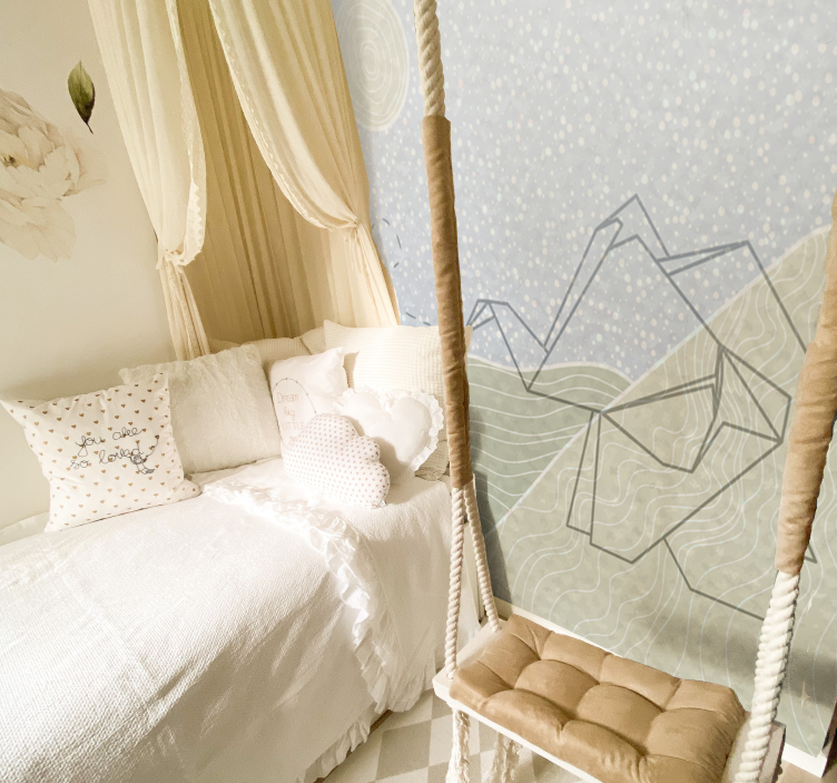 Japán elefántok tervezése Gyermek hálószoba fototapéta - TenStickers