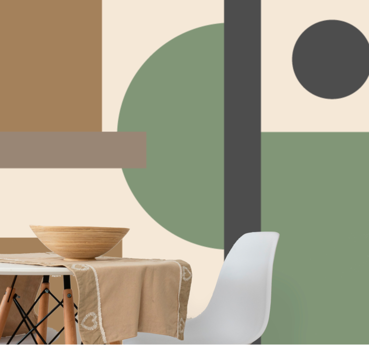 Geometrikus formák szervezése absztrakt falfestmények - TenStickers