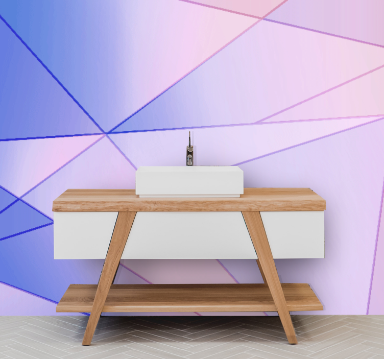 Geometrikus színjáték absztrakt falfestmények - TenStickers