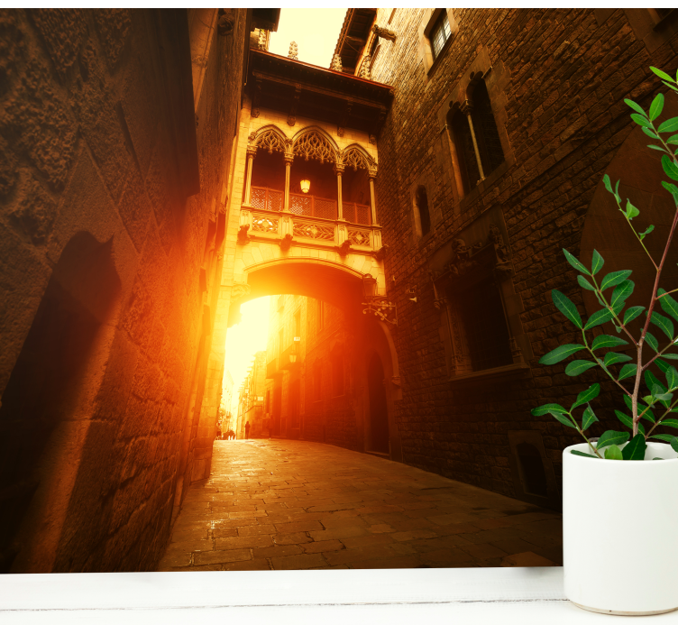 Gótikus történelmi Ív falfestmények barcelona - TenStickers