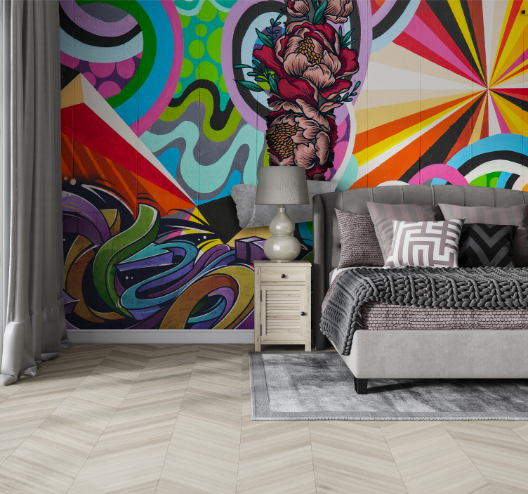 Graffiti városi művészet falfestmény - TenStickers