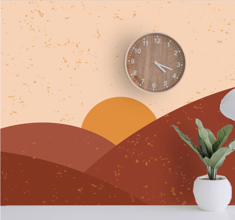 Hajnal a csúcsok felett - táj falfestmények - TenStickers