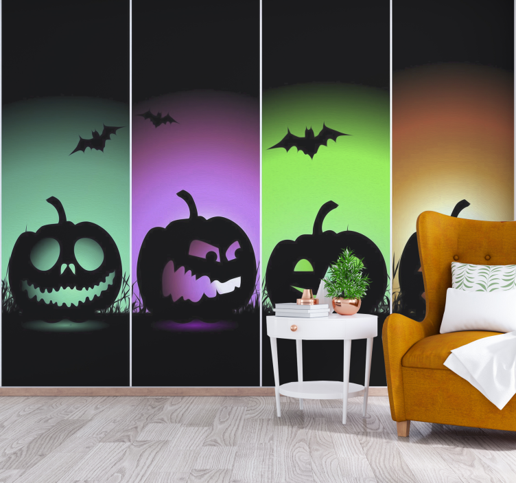 Halloweeni tök arcok Falfestmények Halloween - TenStickers