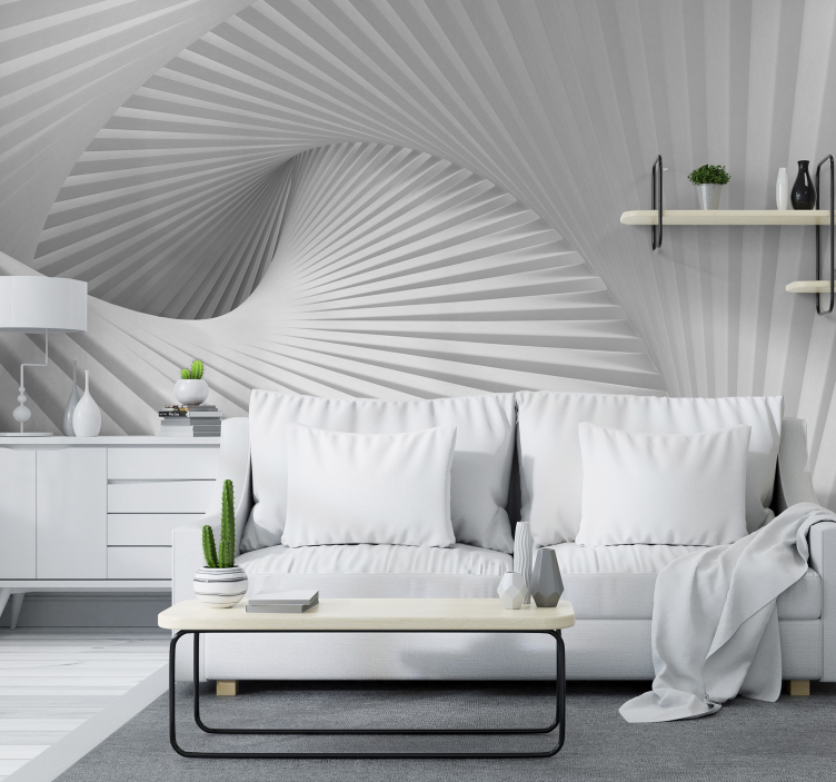 Hullámok a lépcsőn 3d falfestmény - TenStickers