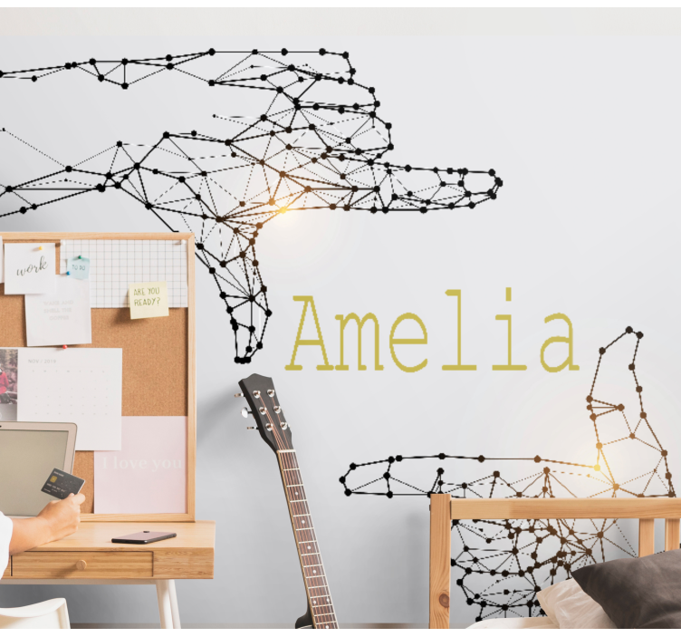 Interaktív kézmozdulat Testreszabható falfestmények - TenStickers