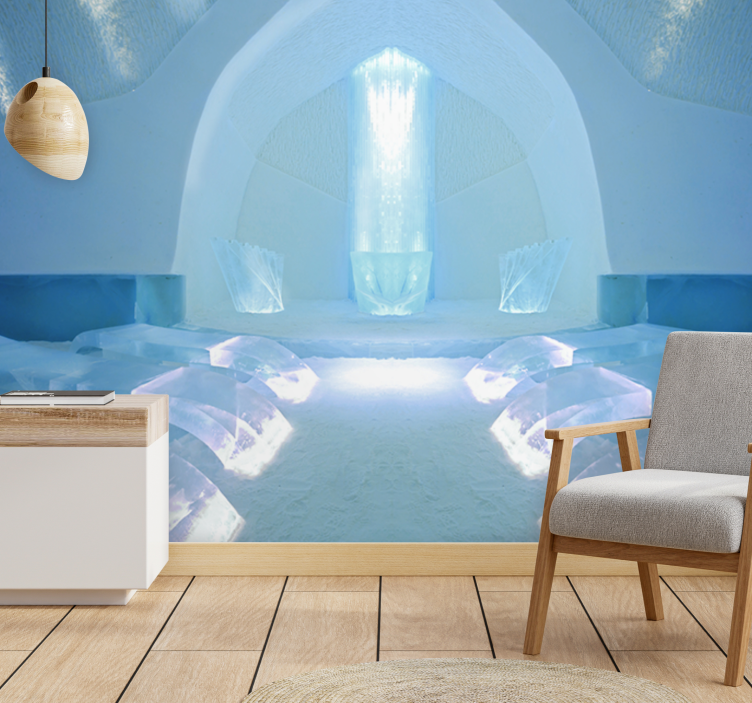 Jégkristály menedék természeti falikárpitok - TenStickers