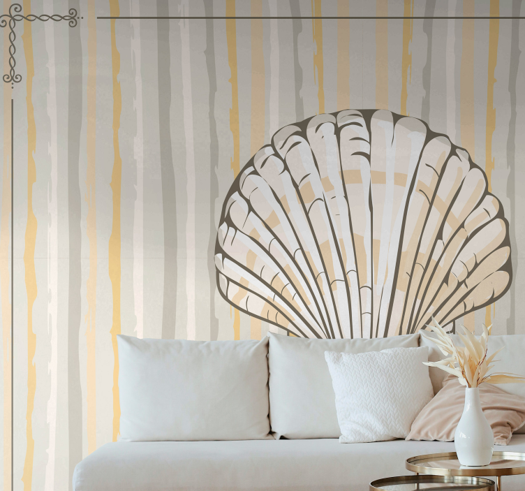 Kagyló virágmintás Más virág falfestmények - TenStickers