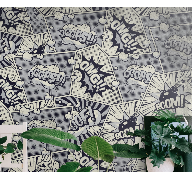 Képregény pop design vintage falfestmény - TenStickers