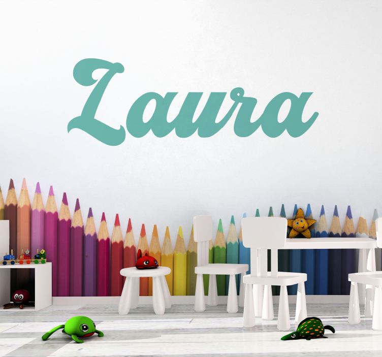 Kézzel írt név testreszabható falfestmények - TenStickers