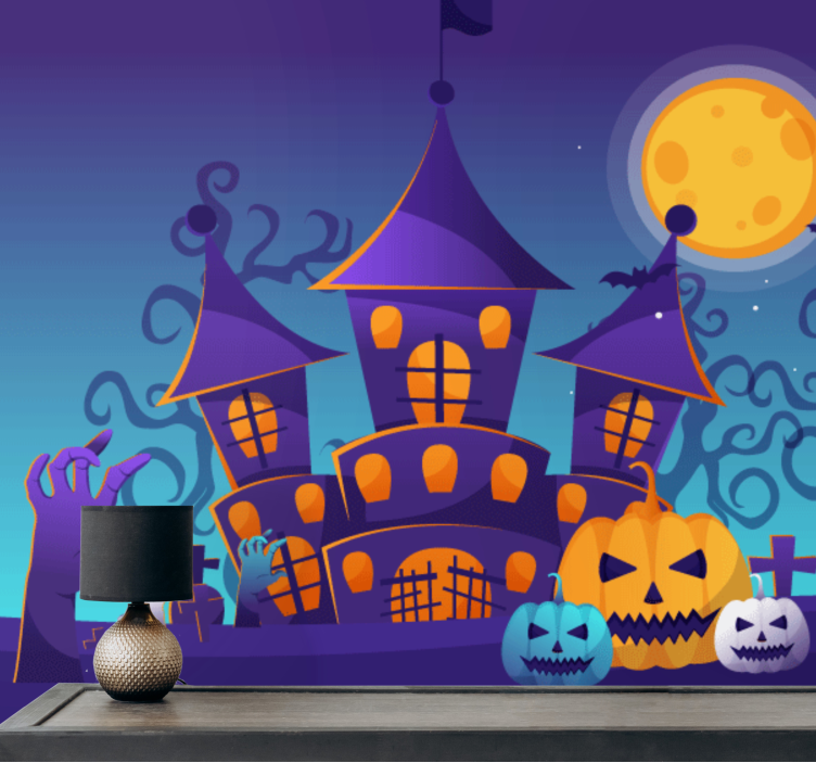 Kísérteties kastély falfestmények halloween - TenStickers