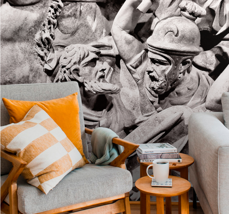 Klasszikus művészet falfestmények Ősi csata jelenet - TenStickers