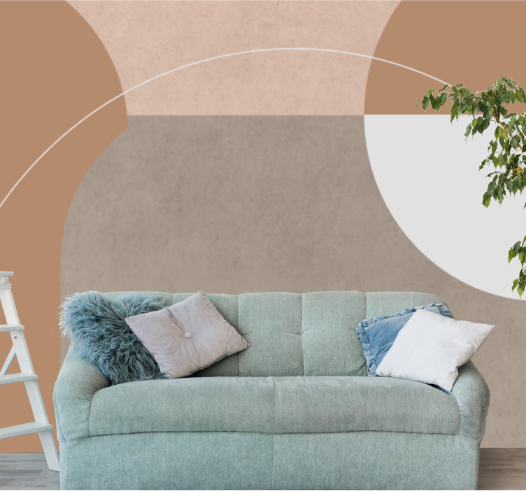 Kortárs falfestmény - geometriai formák kompozíciója - TenStickers