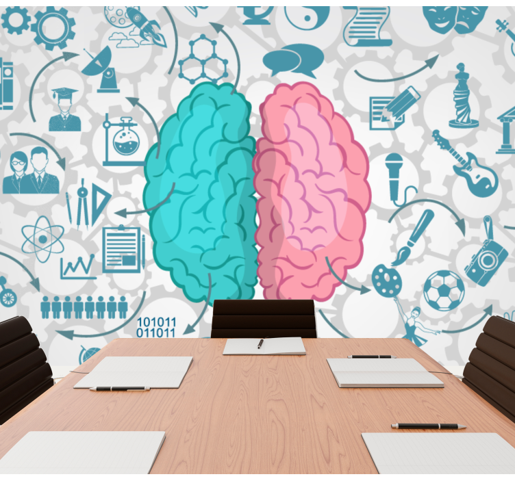 Kreatív elme koncepció kortárs falfestmény - TenStickers