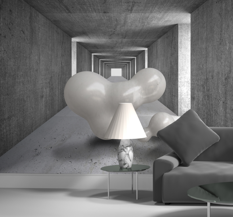 Léggömbök úszó alagút 3d falfestmény - TenStickers