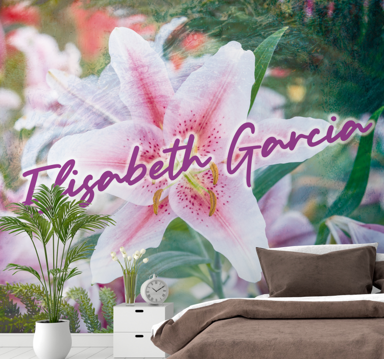 Liliom virágos elegancia Virág falfestmények - TenStickers