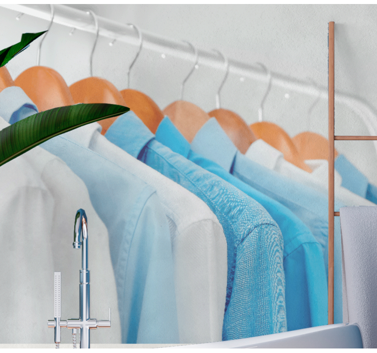 Lógó kék ingek Egyéb textúra és minta falfestmények - TenStickers