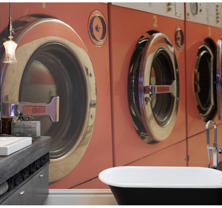 Mosoda reális mosógép fototapéta - TenStickers