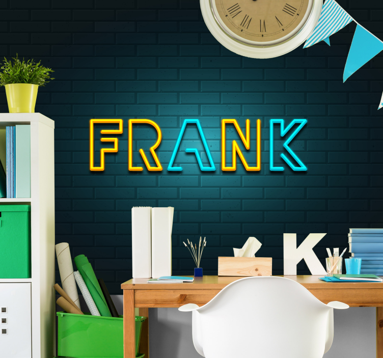 Neon névkijelző Testreszabható falfestmények - TenStickers