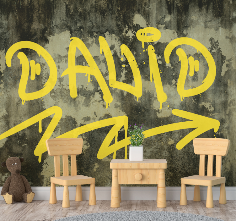 Név graffiti városi művészet falfestmény - TenStickers