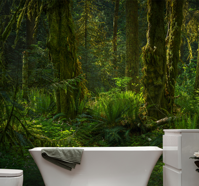 Nyugodt erdő visszavonulás természeti falikárpitok - TenStickers