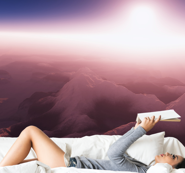 Nyugodt hegyi csúcs hegyi falfestmények - TenStickers