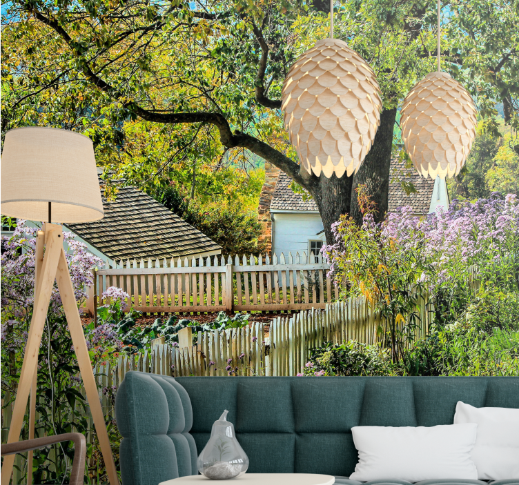 Nyugodt kertkép táj falfestmények - TenStickers