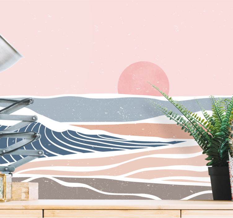 Nyugodt tengerparti táj természeti falikárpitok - TenStickers