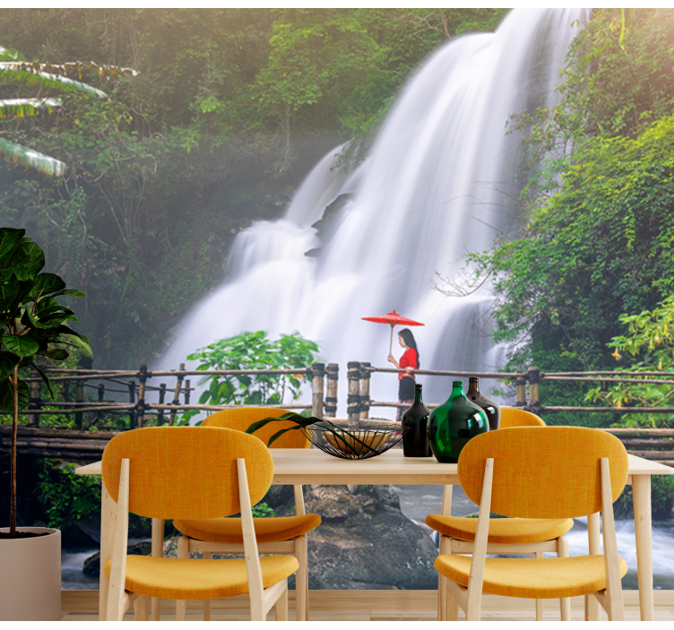 Nyugodt vízesés táj falfestmények - TenStickers