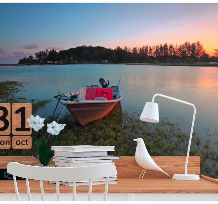 Nyugodt vízi tájképet Táj falfestmények - TenStickers