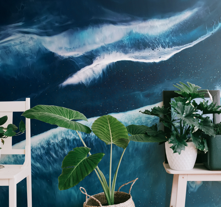 óceán hullám nyugalom Tengeri Falikárpit - TenStickers