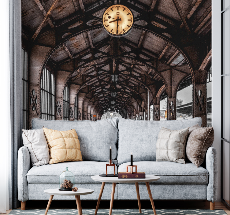 Óraállomás Ív városi falfestmény - TenStickers