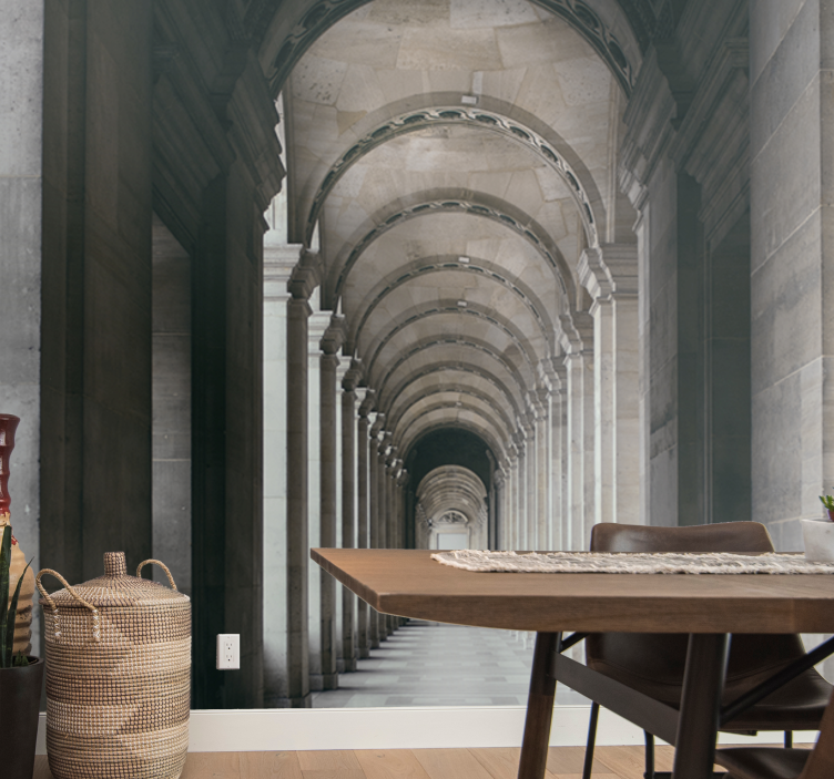 ősi cement ívek mélység 3d falikép - TenStickers