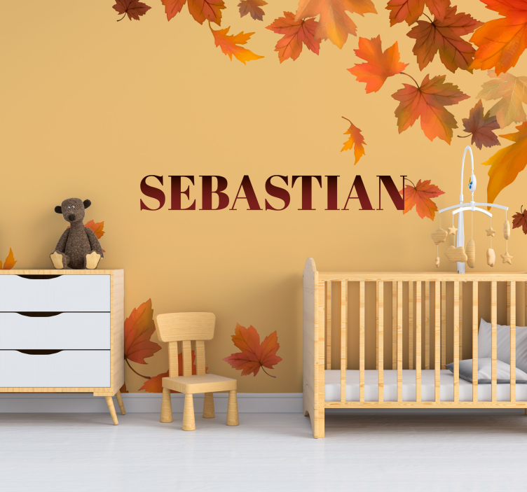 őszi levelek elrendezése Virág falfestmények - TenStickers