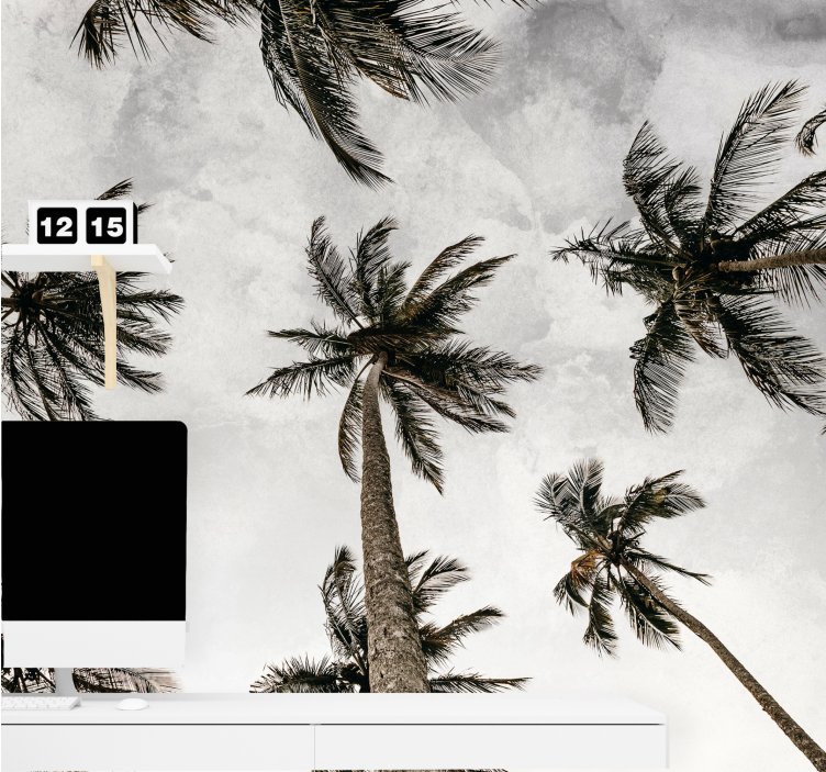 Pálmafa lombkorona természeti falikárpitok - TenStickers