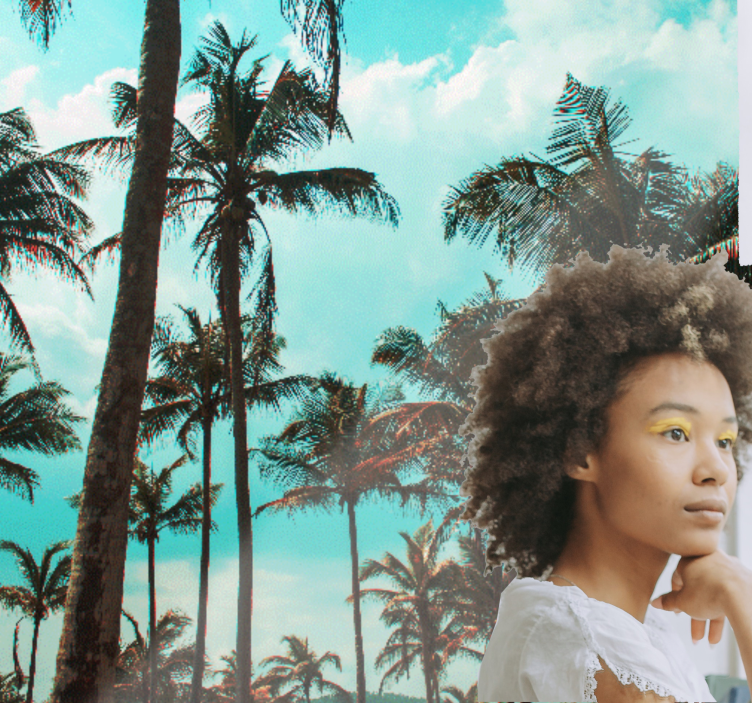 Pálmafák paradicsoma természeti falikárpitok - TenStickers