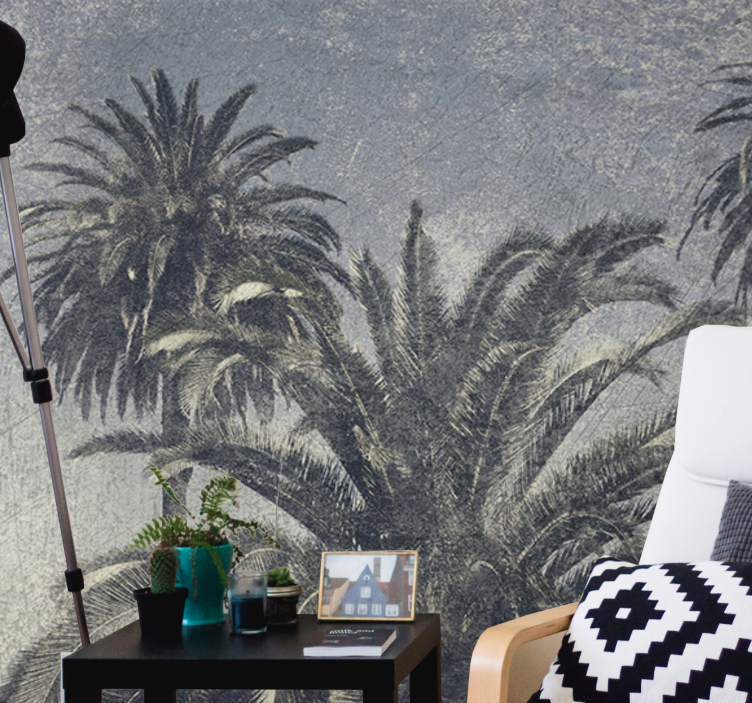 Pálmafás oázis természeti falikárpitok - TenStickers