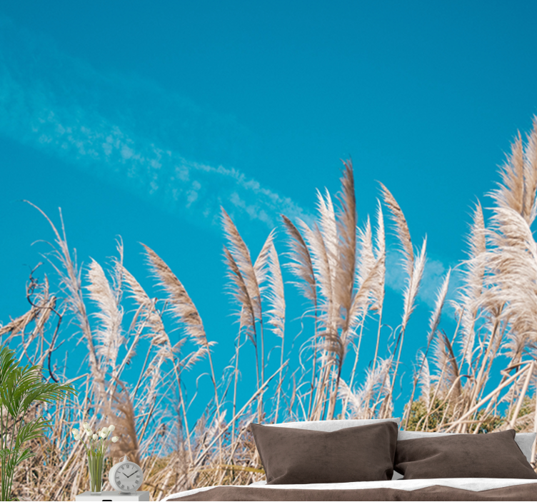 Pampas fű nyugalom virág falfestmények - TenStickers