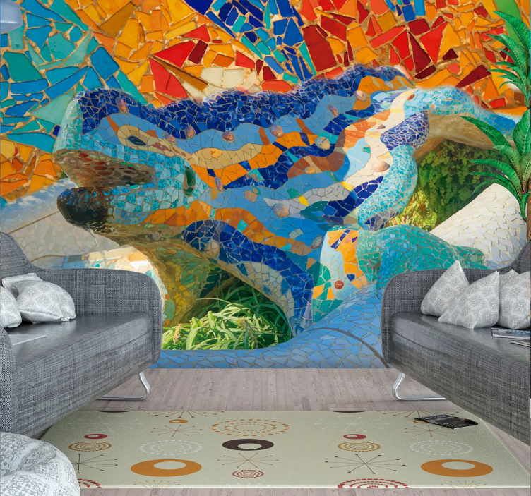 Parc güell városfal falfestmény - TenStickers